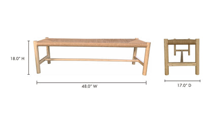 48" Natural Bench