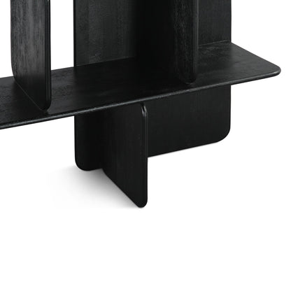47" Black Mango Wood Bookshelf