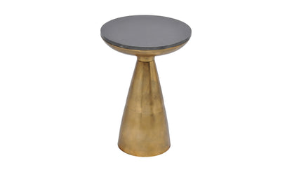 15.5" Brass Aluminum Side Table