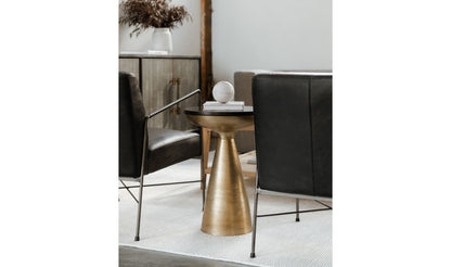 15.5" Brass Aluminum Side Table