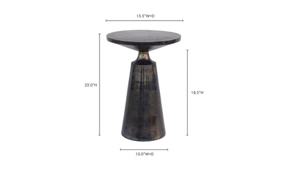 15.5" Charcoal Grey Aluminum Side Table