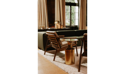14.5" Gold Aluminum Side Table
