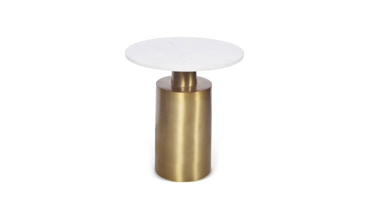 18" Gold Marble Side Table
