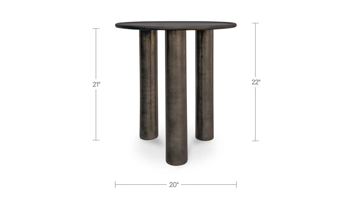 20" Deep Bronze Aluminum Side Table