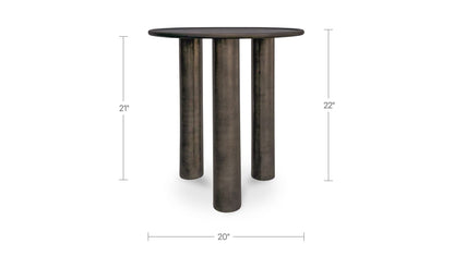 20" Deep Bronze Aluminum Side Table