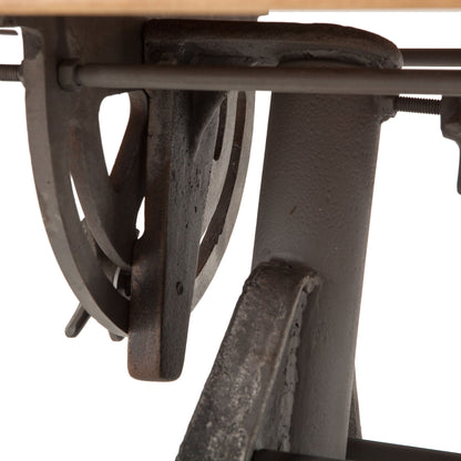 63" Natural Wood Adjustable Drafting Desk