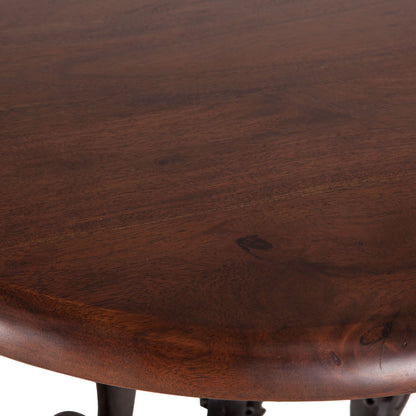 24" Walnut Adjustable Side Table