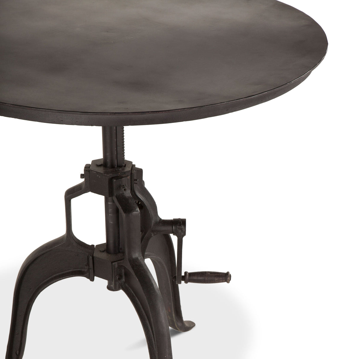 30" Matte Black Adjustable Side Table