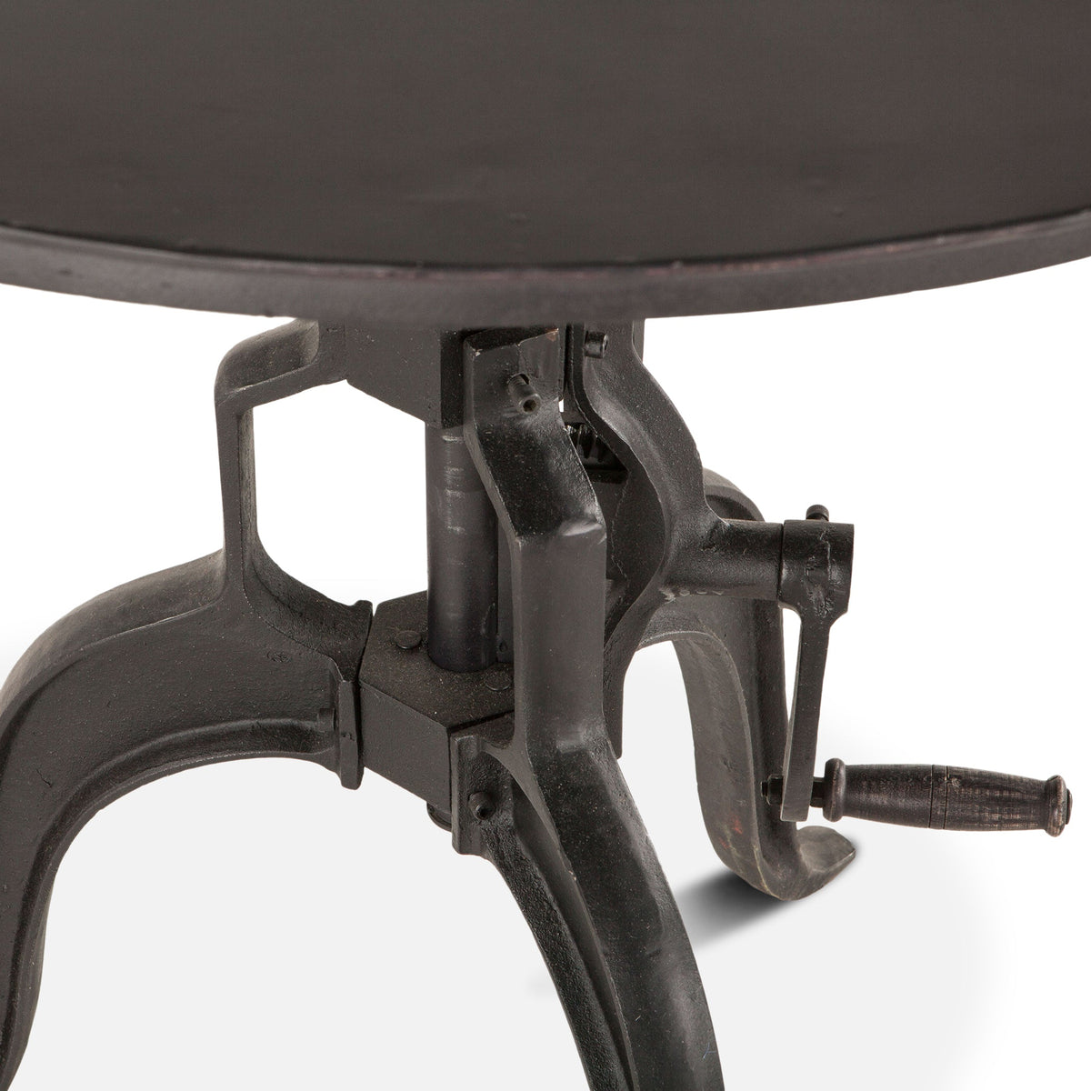 30" Matte Black Adjustable Side Table