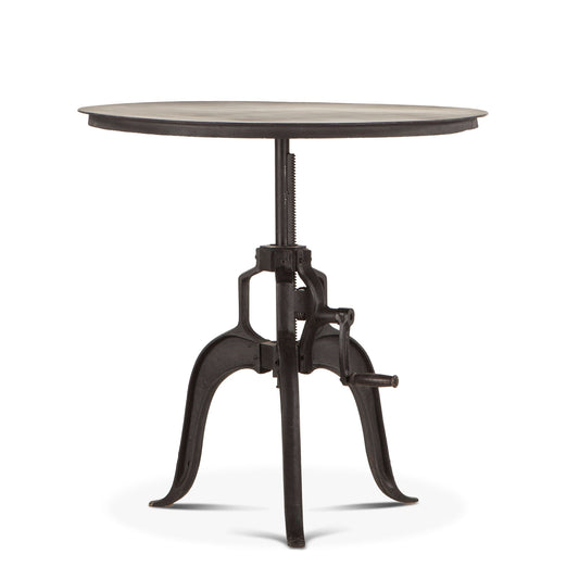 36" Matte Black Adjustable Side Table