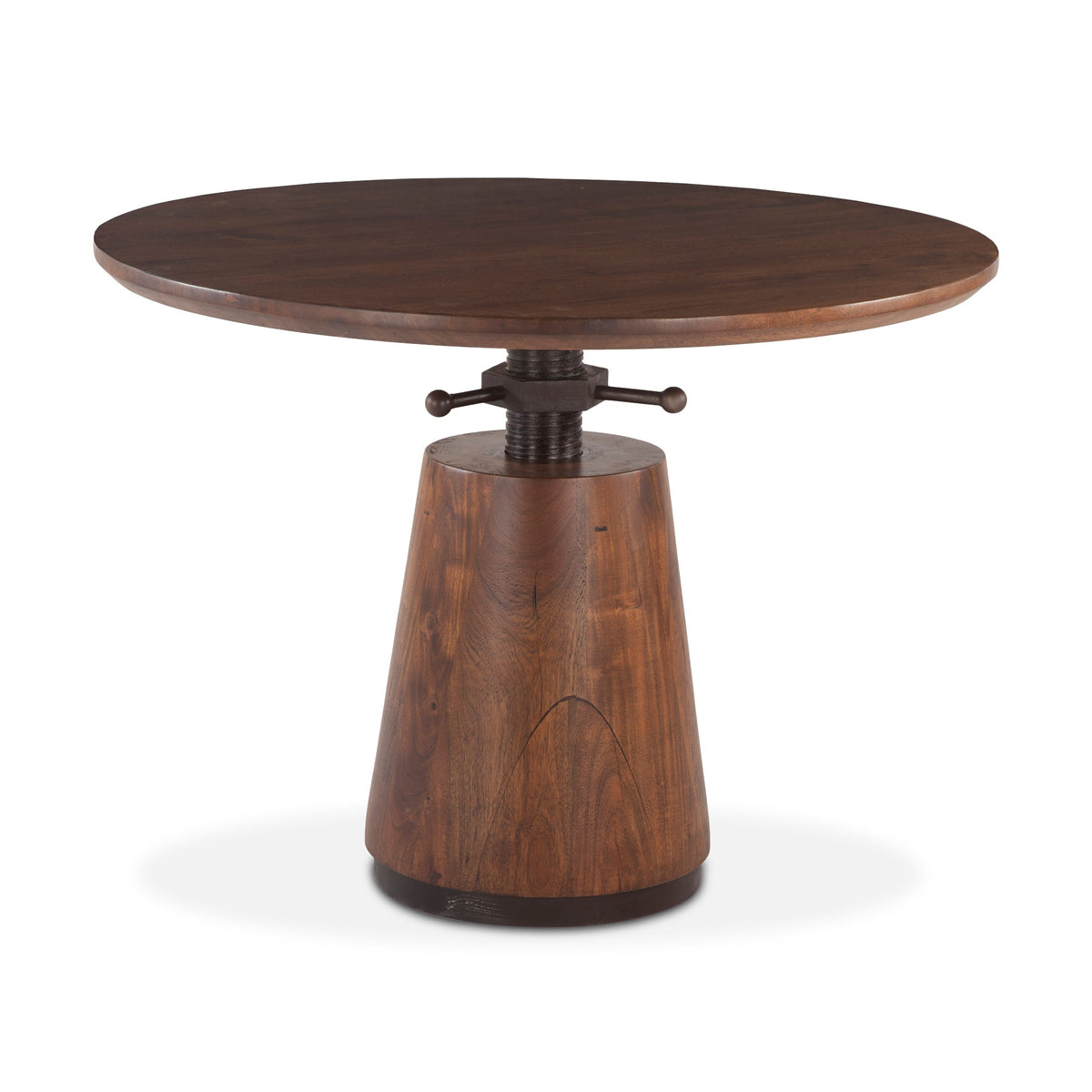 40" Walnut Acacia Wood Round Table