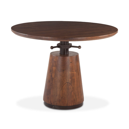 40" Walnut Acacia Wood Round Table