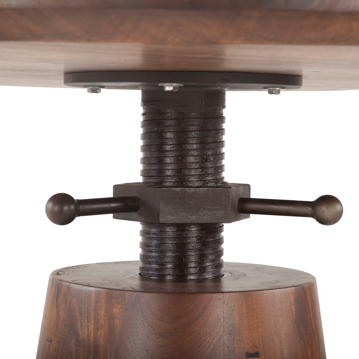 40" Walnut Acacia Wood Round Table