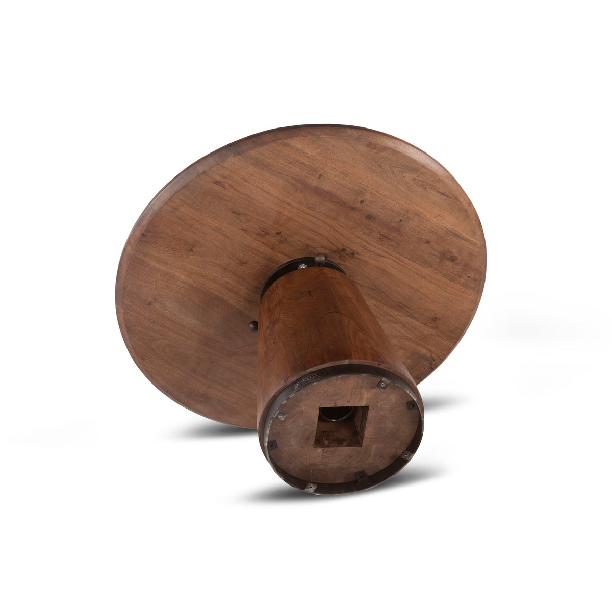 40" Walnut Acacia Wood Round Table