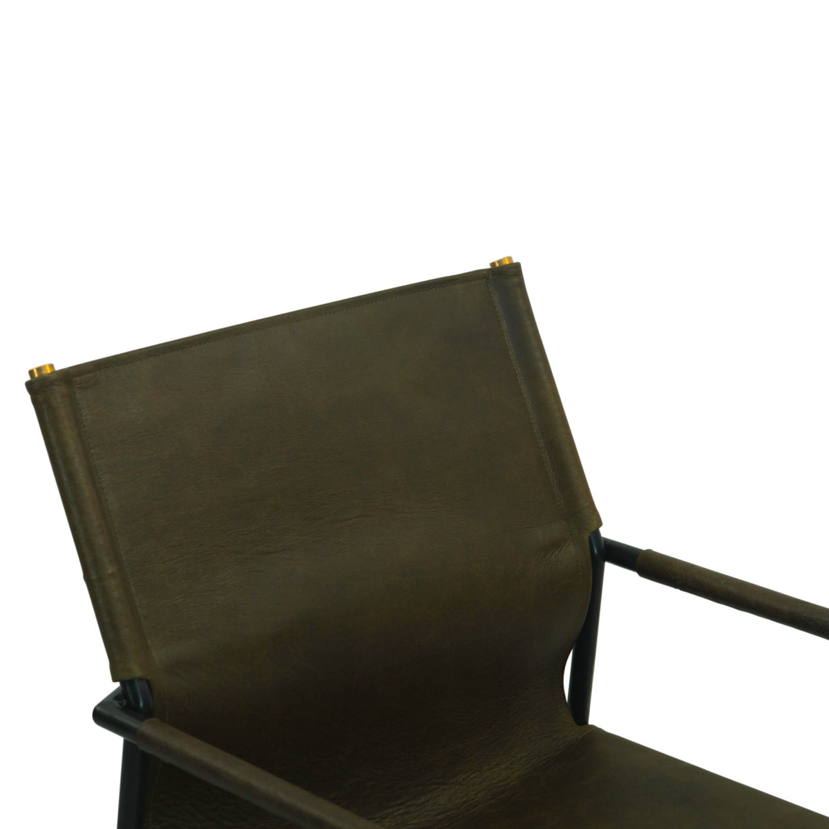 20.5" Armchair Olive Green Leather Dining Armchair