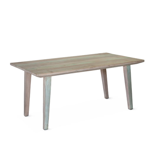 66" Vintage Teal Reclaimed Wood Dining Table