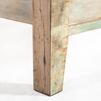 64" Vintage Teal Reclaimed Wood Queen Size Bed