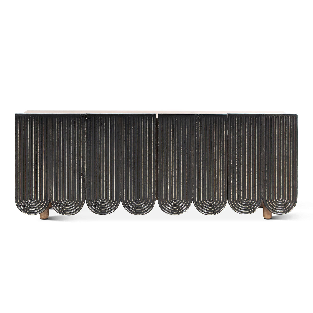80" Blackwash Mango Wood Sideboard