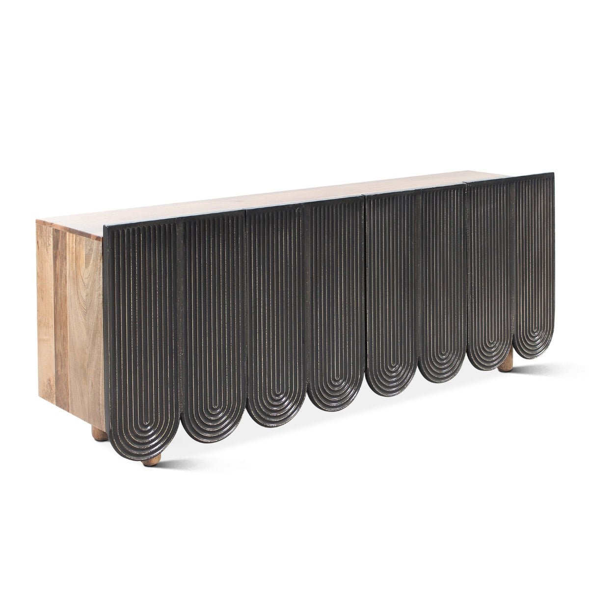 80" Blackwash Mango Wood Sideboard