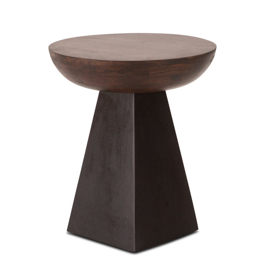 18" Two-Tone Mango Wood Accent Table