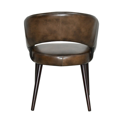 24" Antique Whiskey Leather Dining Chair