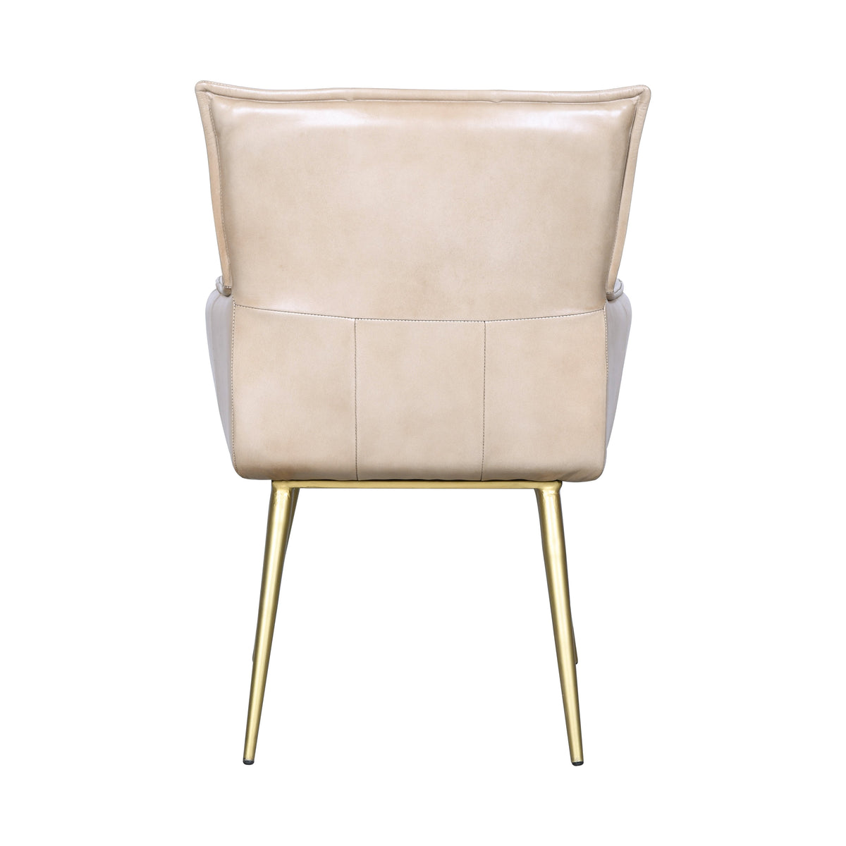 23" Antique Ivory Leather Armchair