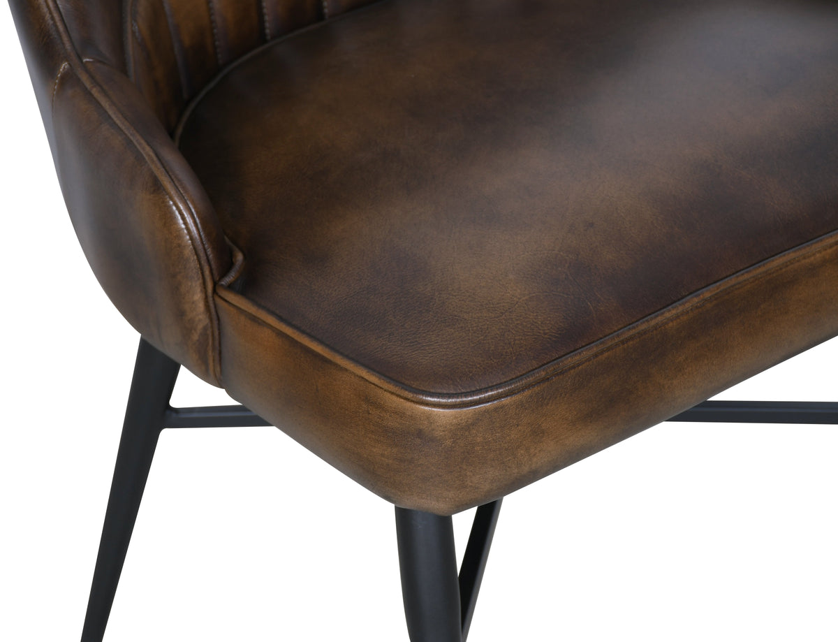 21" Dining Chair in Antique Whiskey Leather