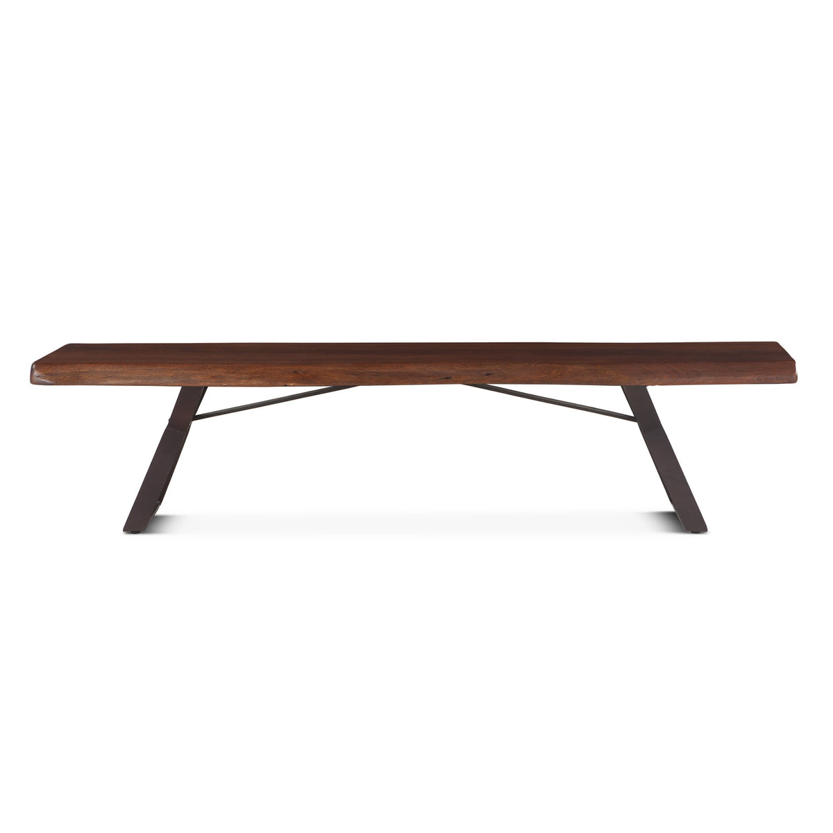 90" Walnut Acacia Wood Bench
