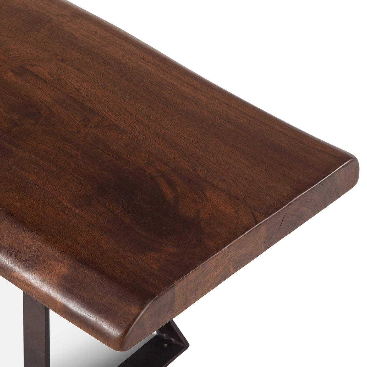 90" Walnut Acacia Wood Bench