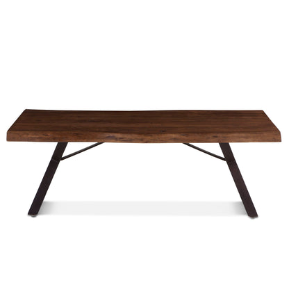 54" Walnut Acacia Wood Coffee Table