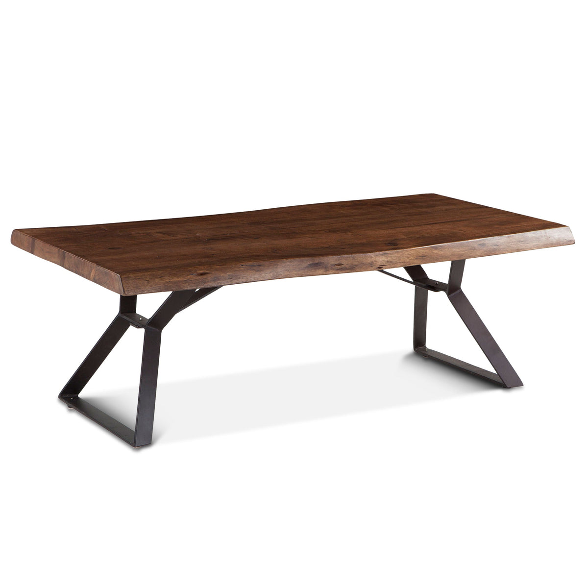54" Walnut Acacia Wood Coffee Table