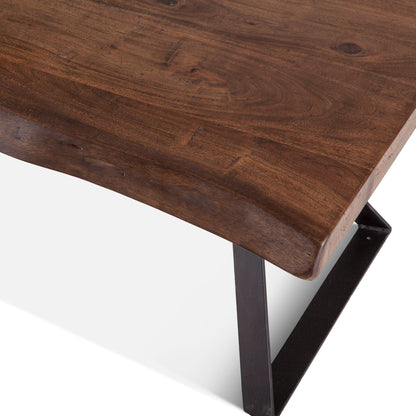 54" Walnut Acacia Wood Coffee Table