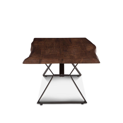 54" Walnut Acacia Wood Coffee Table