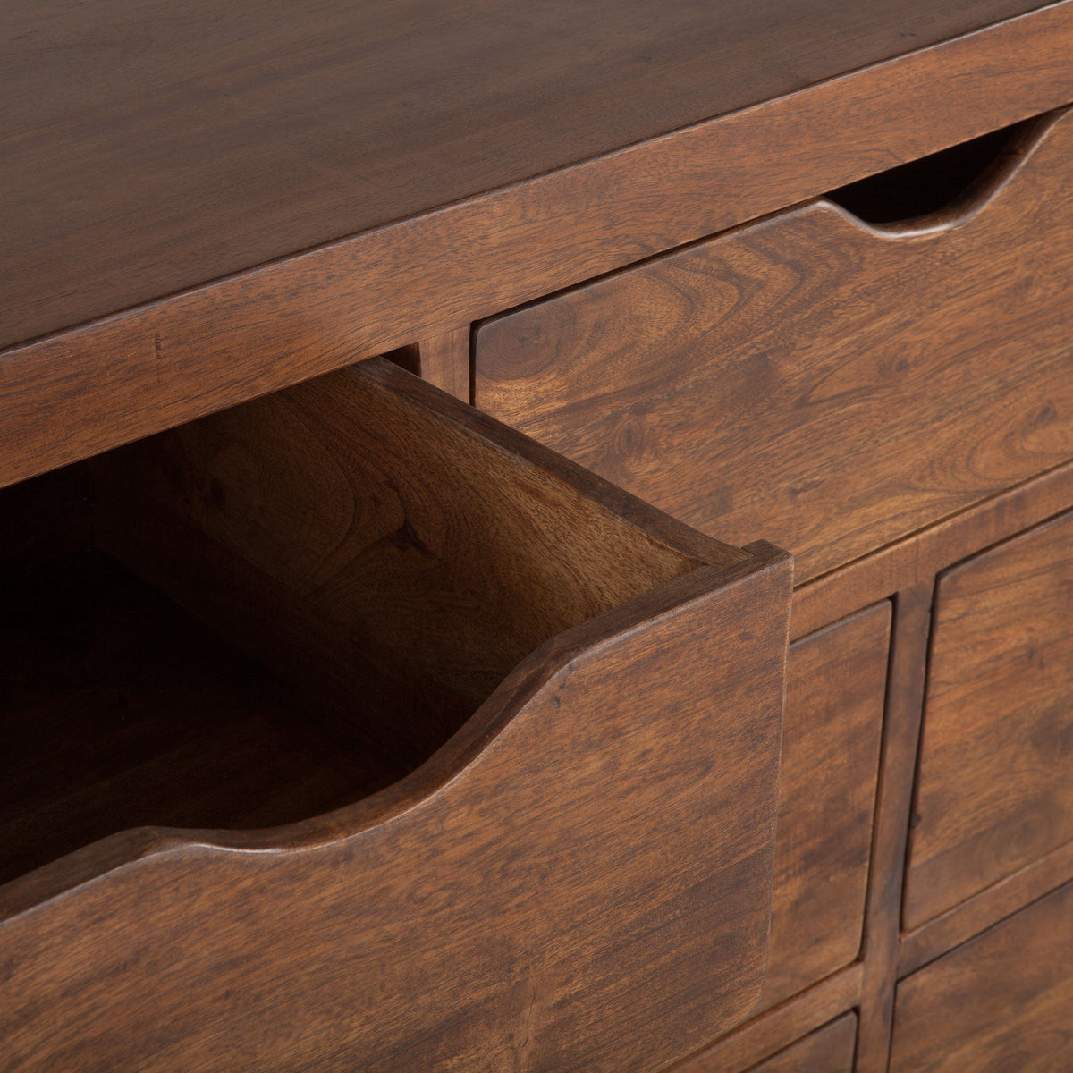 71" Walnut Wood Dresser
