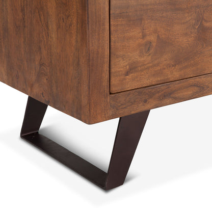 71" Walnut Wood Dresser