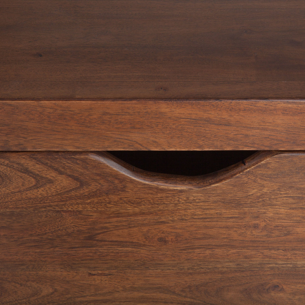 71" Walnut Wood Dresser