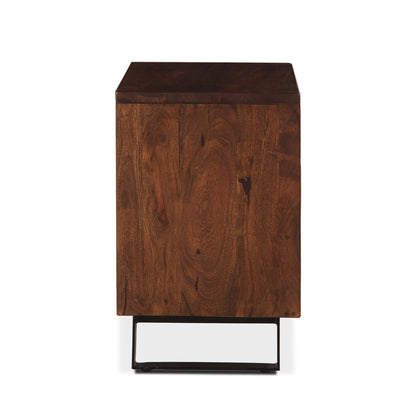 23" Walnut Wood Nightstand