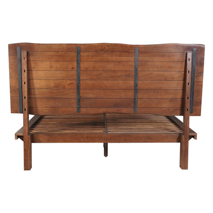 90" Walnut King Size Bed
