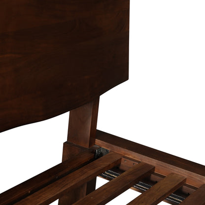 90" Walnut King Size Bed