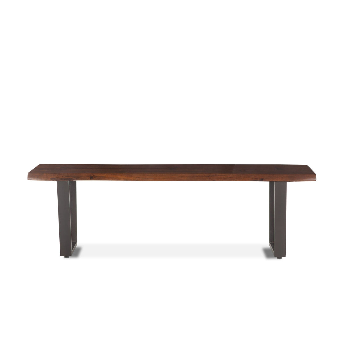 56" Walnut Acacia Wood Bench