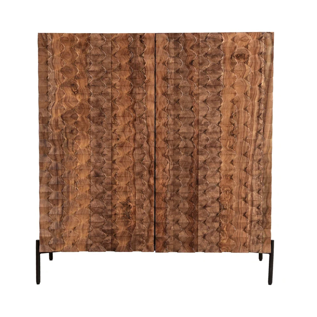 39" Carved Brownstone Bar Cabinet