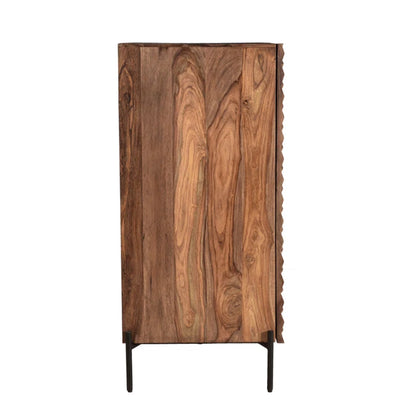 39" Carved Brownstone Bar Cabinet