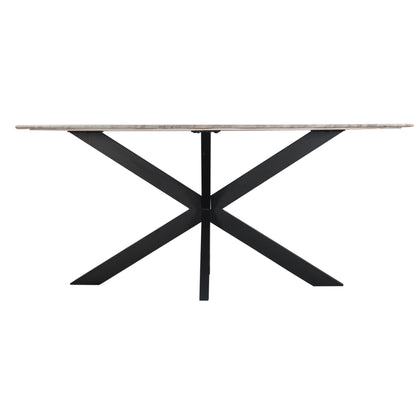 90.5" Sawar Marble Oval Dining Table