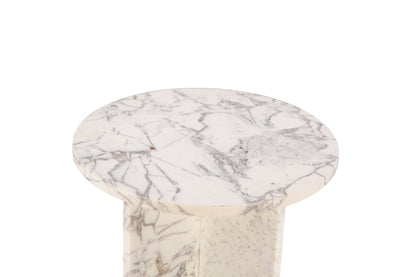 20" Alabaster Marble Side Table