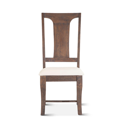 19" Weathered Mango Upholstered Dining Chair