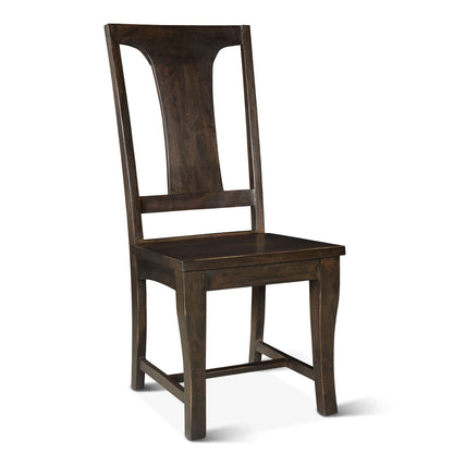 18" Vintage Brown Wood Dining Chair