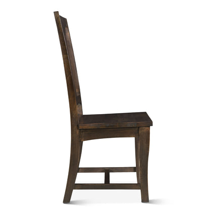18" Vintage Brown Wood Dining Chair