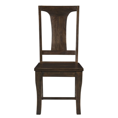 18" Vintage Brown Wood Dining Chair