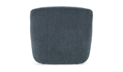 35" Slate Blue Upholstered Lounge Chair