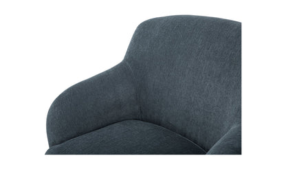 35" Slate Blue Upholstered Lounge Chair